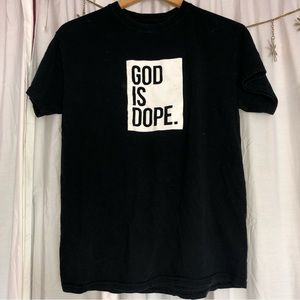 God is dope black short sleeve shirt